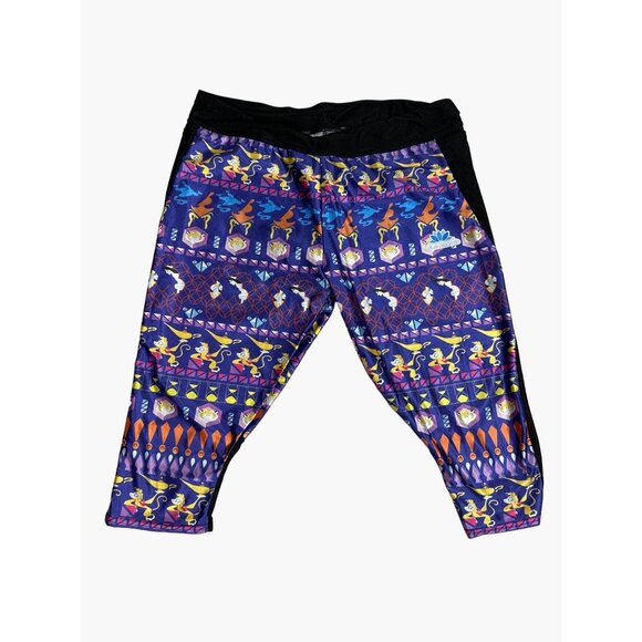 Lotus Disney Aladdin Capri Leggings Women’s Plus 16/18 Genie Abu Raja Print - Picture 1 of 7